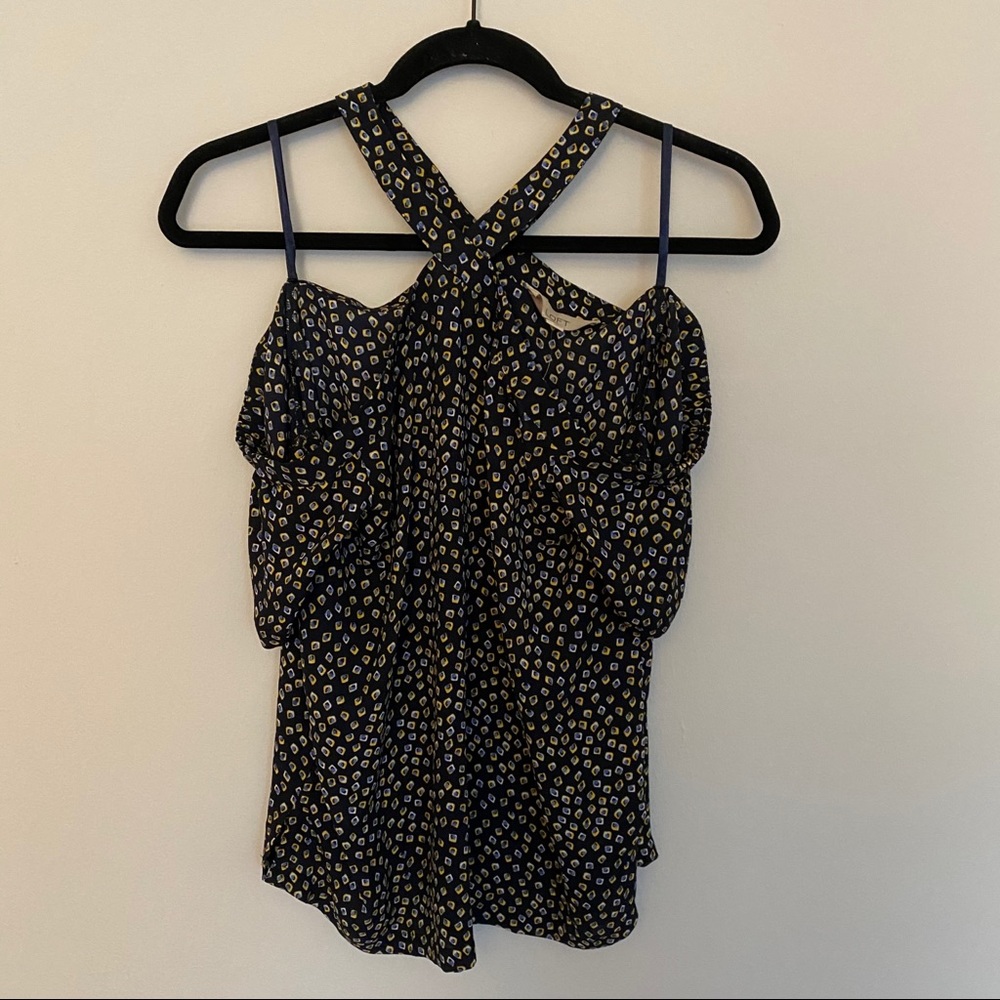 NWT LOFT flounce cross front cold shoulder blouse